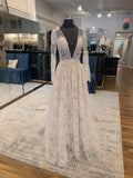 Calla Blanche long sleeved lace a-line size 8